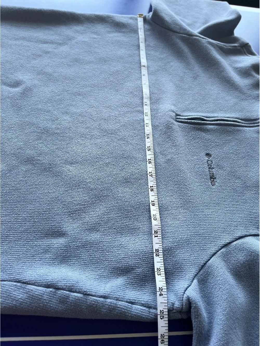 Columbia Light Blue Half-Zip Pullover Sweatshirt Men’s XL
